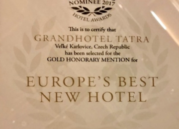 Grandhotel Tatra rekonstruovaný PSG získává ocenění